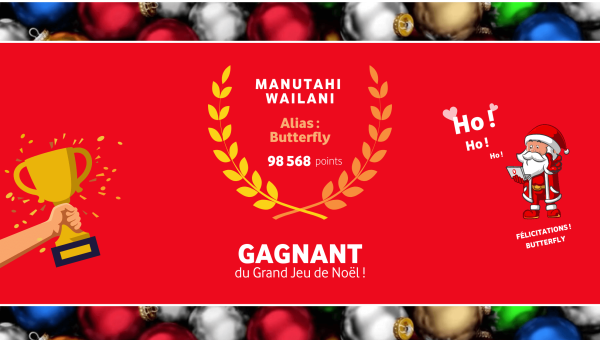 Gagnant du Grand Jeu de Noël Vodafone